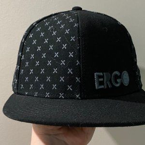 Men Black Wool (30%) Blend Skater Streetwear Embroidery Fitted Baseball Hat  S/M